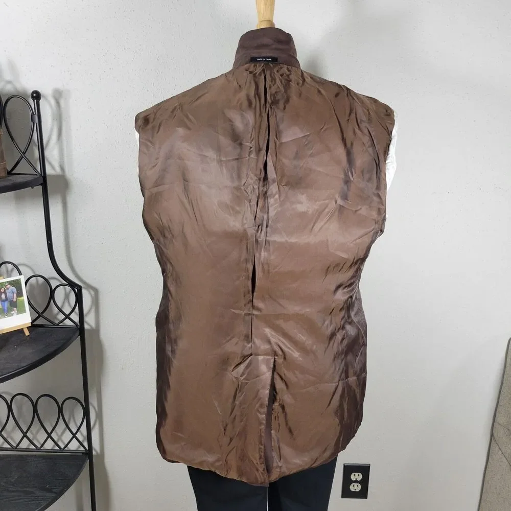 Lauren Ralph Lauren Men's Sport Coat Blazer Two Button Brown Suede Polyester 44L